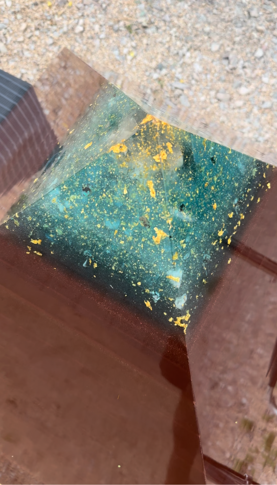 Aquamarine Red Sun Giza (Largest to Date) 300+ lb 8+ Sided Museum Grade Pyramid