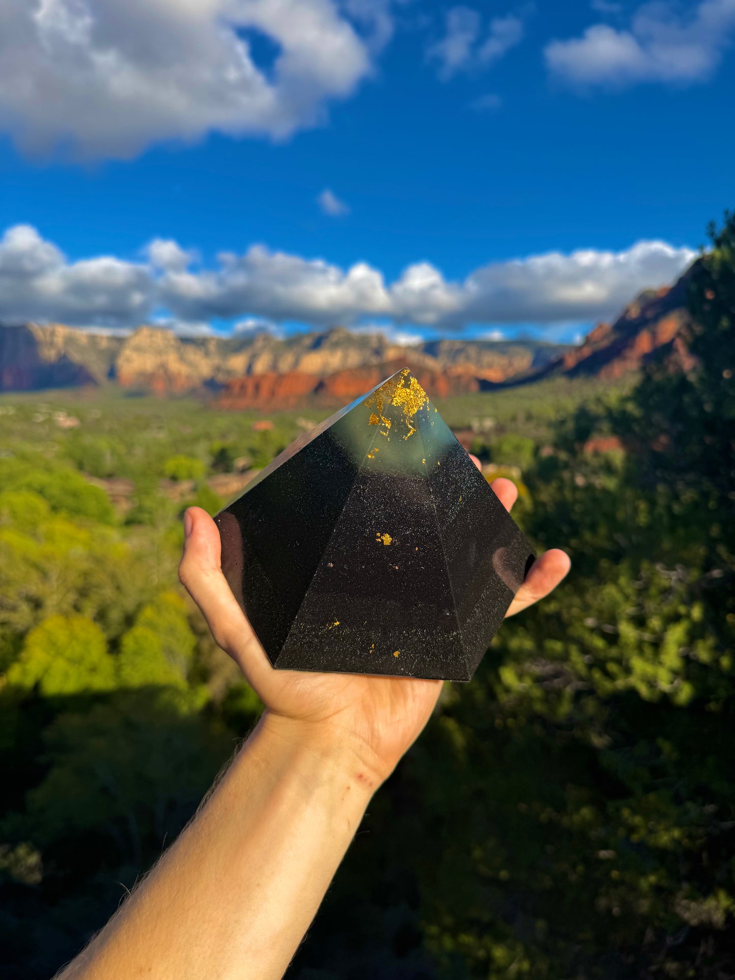 Custom Glowing Black Sun 12+ Sided Dodecahedron Pyramid
