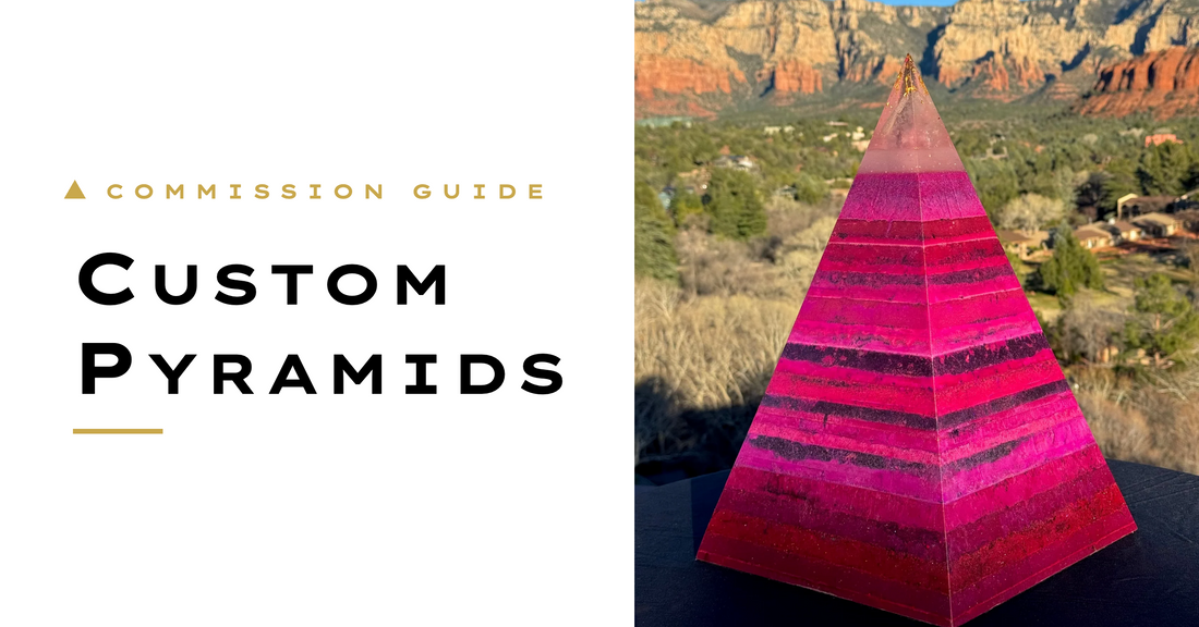 Custom orgone pyramids — The Midnight custom Nubian