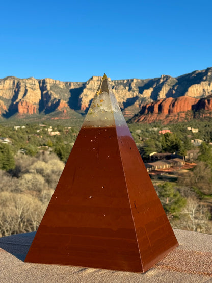 Custom XXL 8+ Sided Glowing Green Heart Chakra Red Sun Nubian