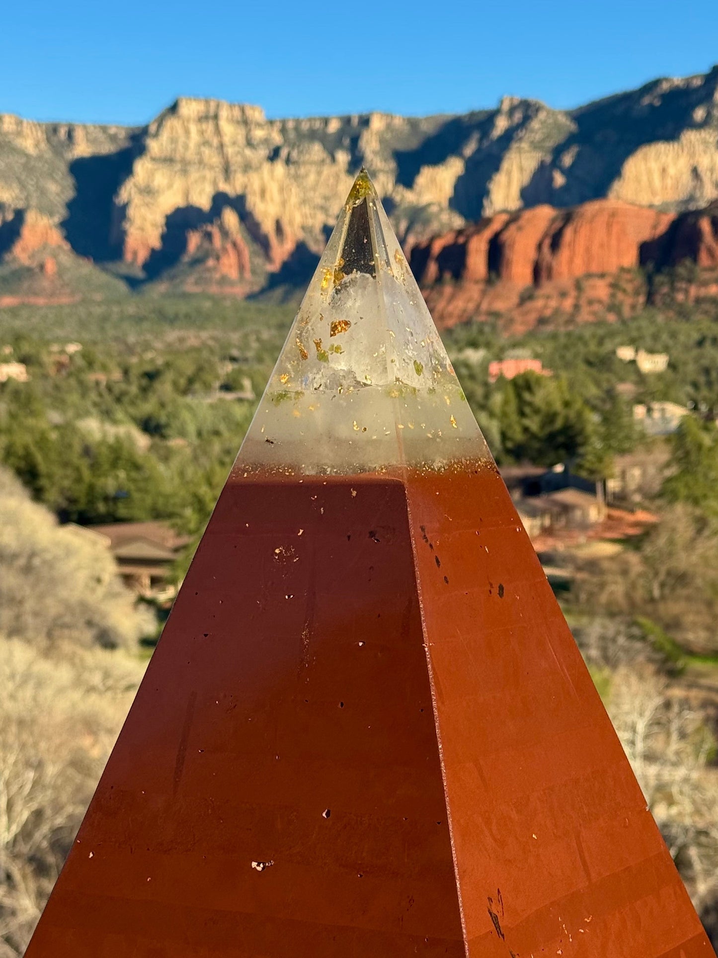 Custom XXL 8+ Sided Glowing Green Heart Chakra Red Sun Nubian