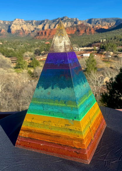 'Seven Chakras' Black Sun Nubian Pyramid