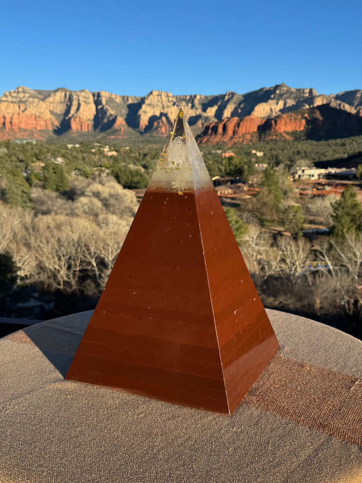 Custom XXL 8+ Sided Glowing Green Heart Chakra Red Sun Nubian