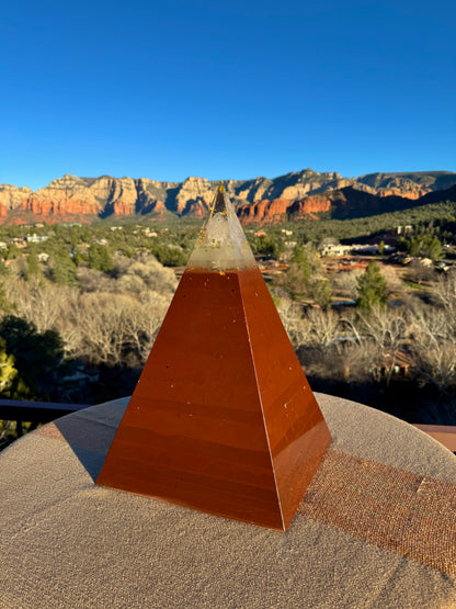 Custom XXL 8+ Sided Glowing Green Heart Chakra Red Sun Nubian