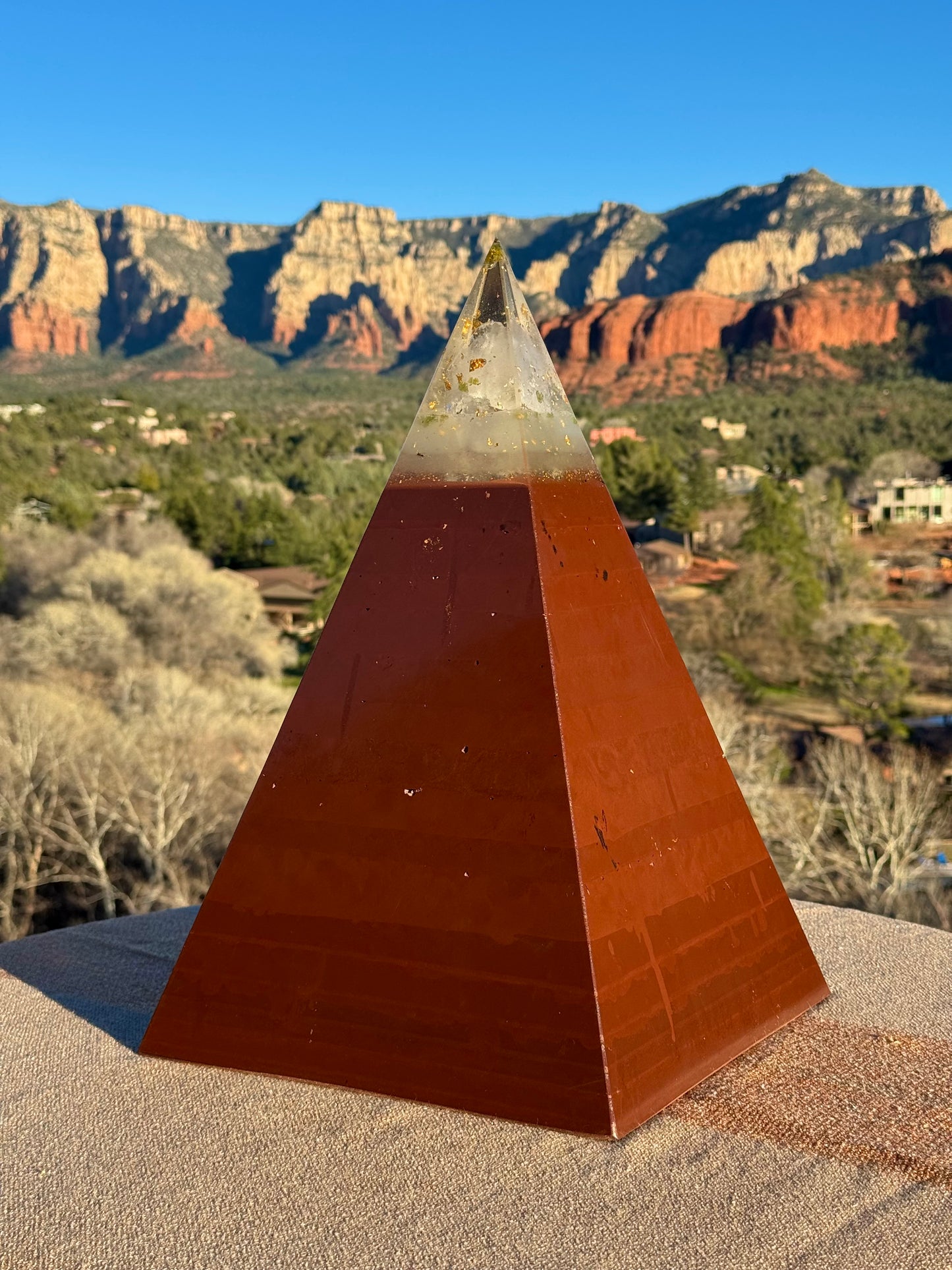 Custom XXL 8+ Sided Glowing Green Heart Chakra Red Sun Nubian