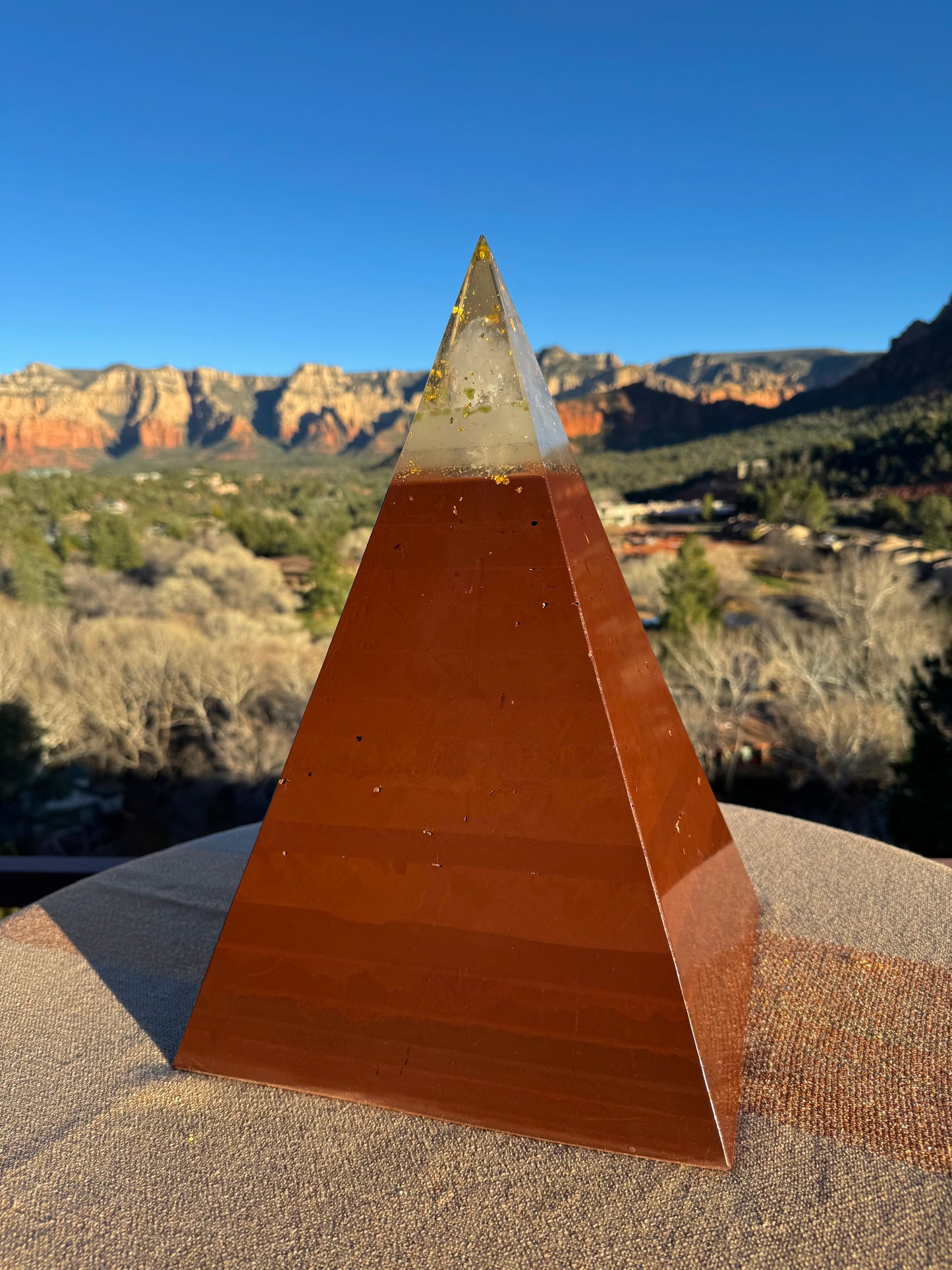 Custom XXL 8+ Sided Glowing Green Heart Chakra Red Sun Nubian