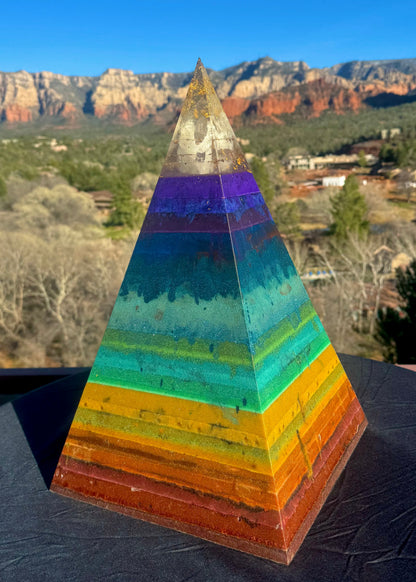 'Seven Chakras' Black Sun Nubian Pyramid
