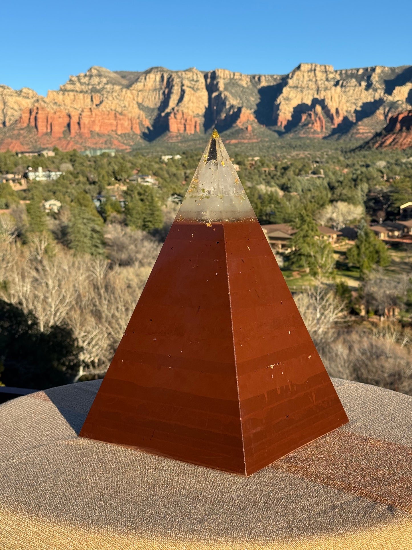 Custom XXL 8+ Sided Glowing Green Heart Chakra Red Sun Nubian