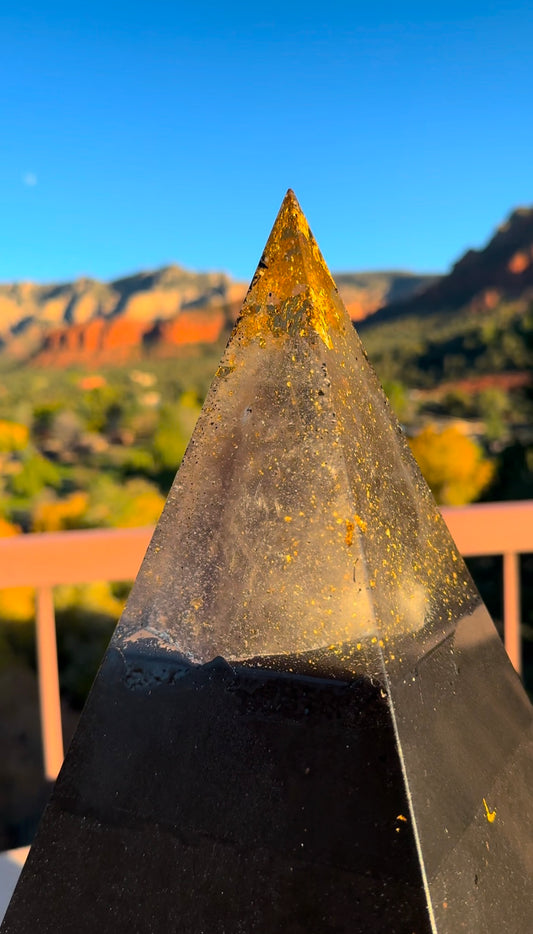 XXL Black Sun 8+ Sided 72° Nubian Pyramid