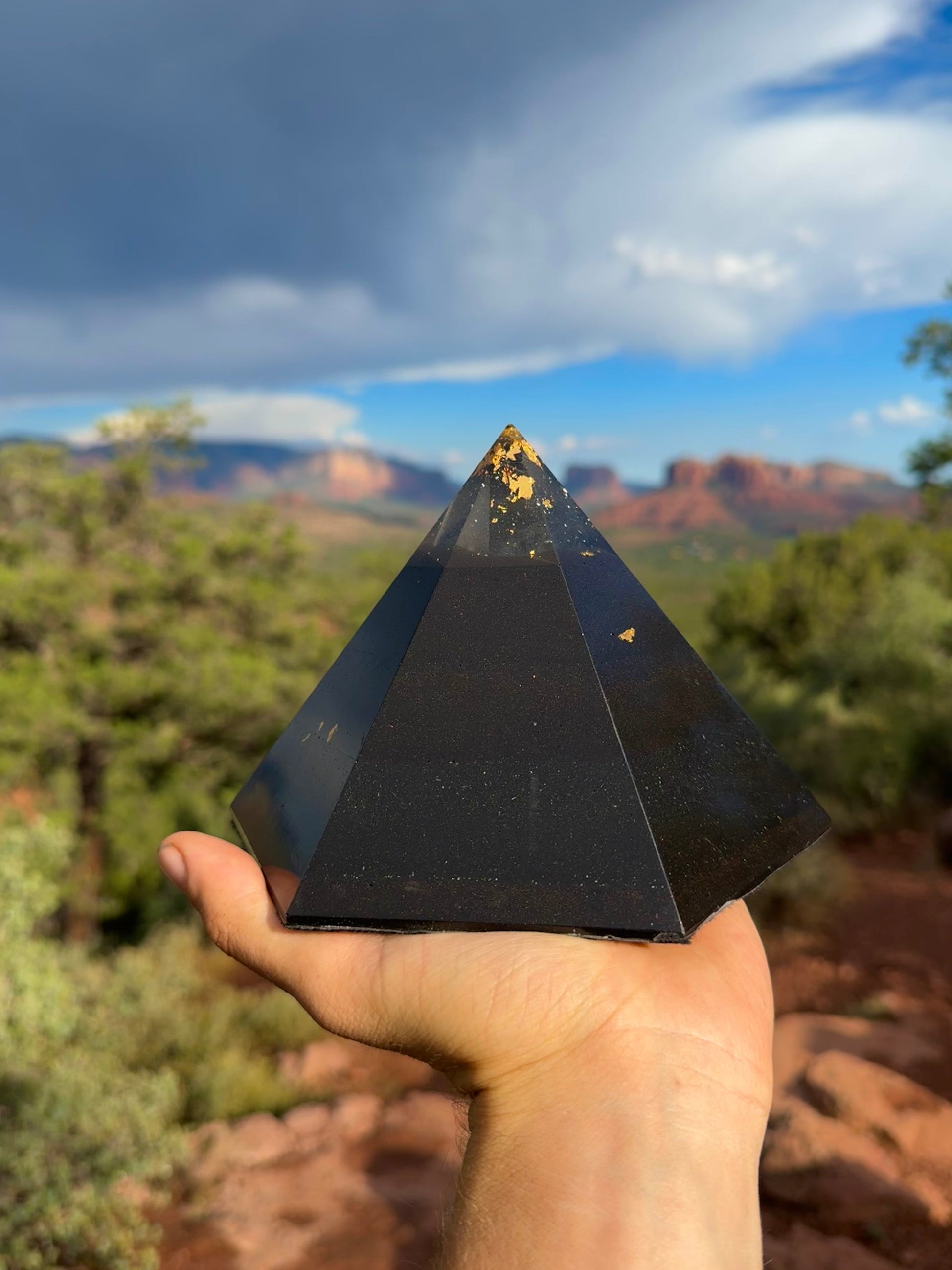 Black Sun Dodecahedron orgone pyramid, additional view