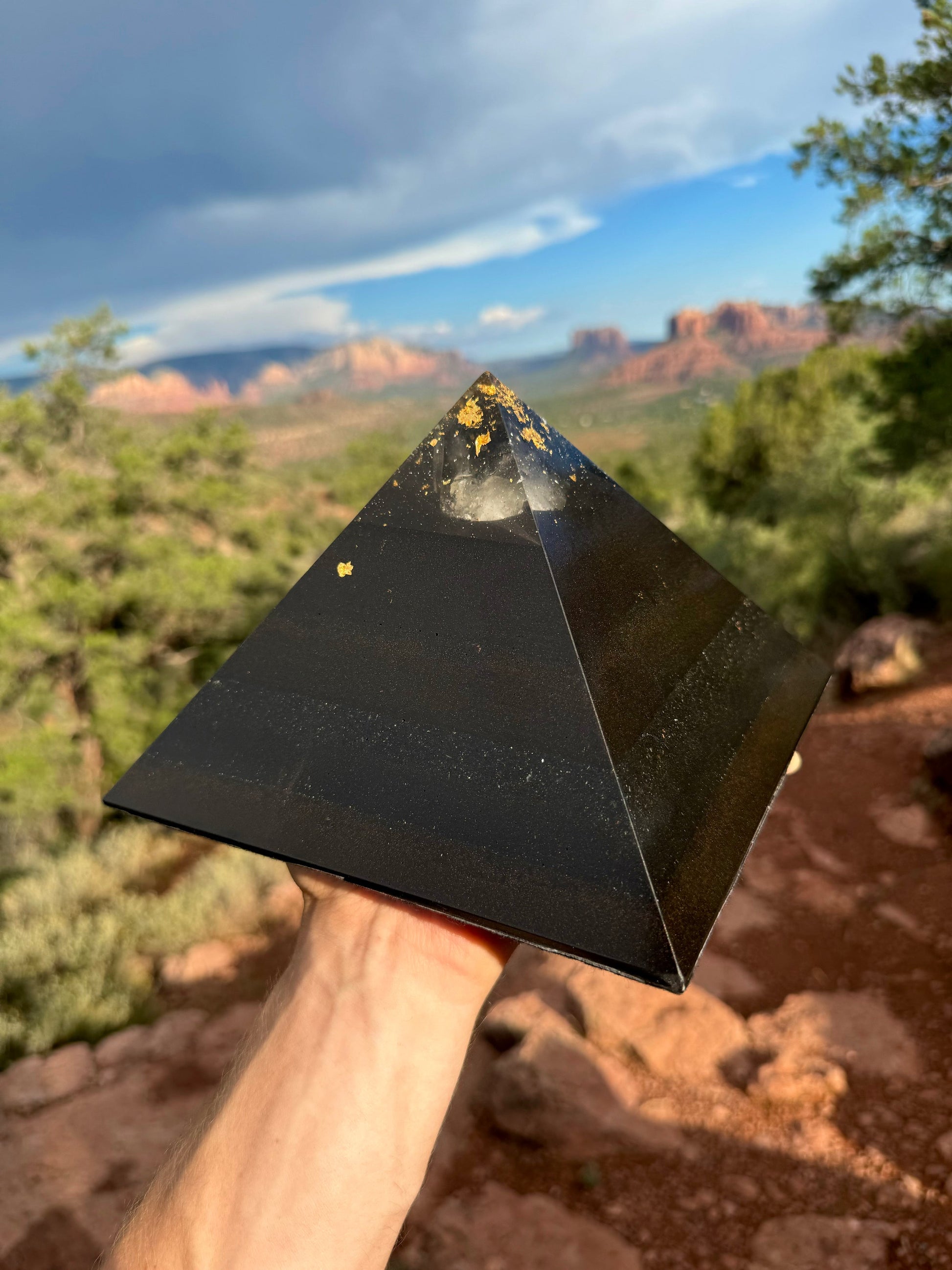Large Black Sun Giza orgone pyramid, additional view