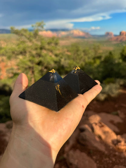 Small Black Sun Giza orgone pyramid, additional view
