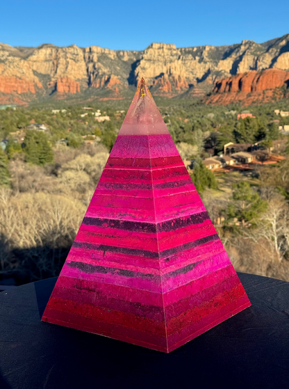 'The Midnight' Black Sun Nubian orgone pyramid, additional view