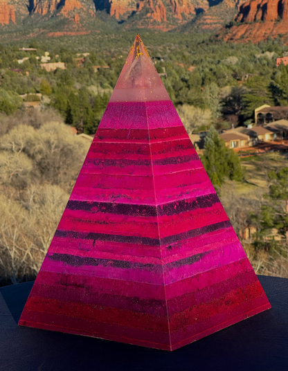 'The Midnight' Black Sun Nubian orgone pyramid, alternate angle