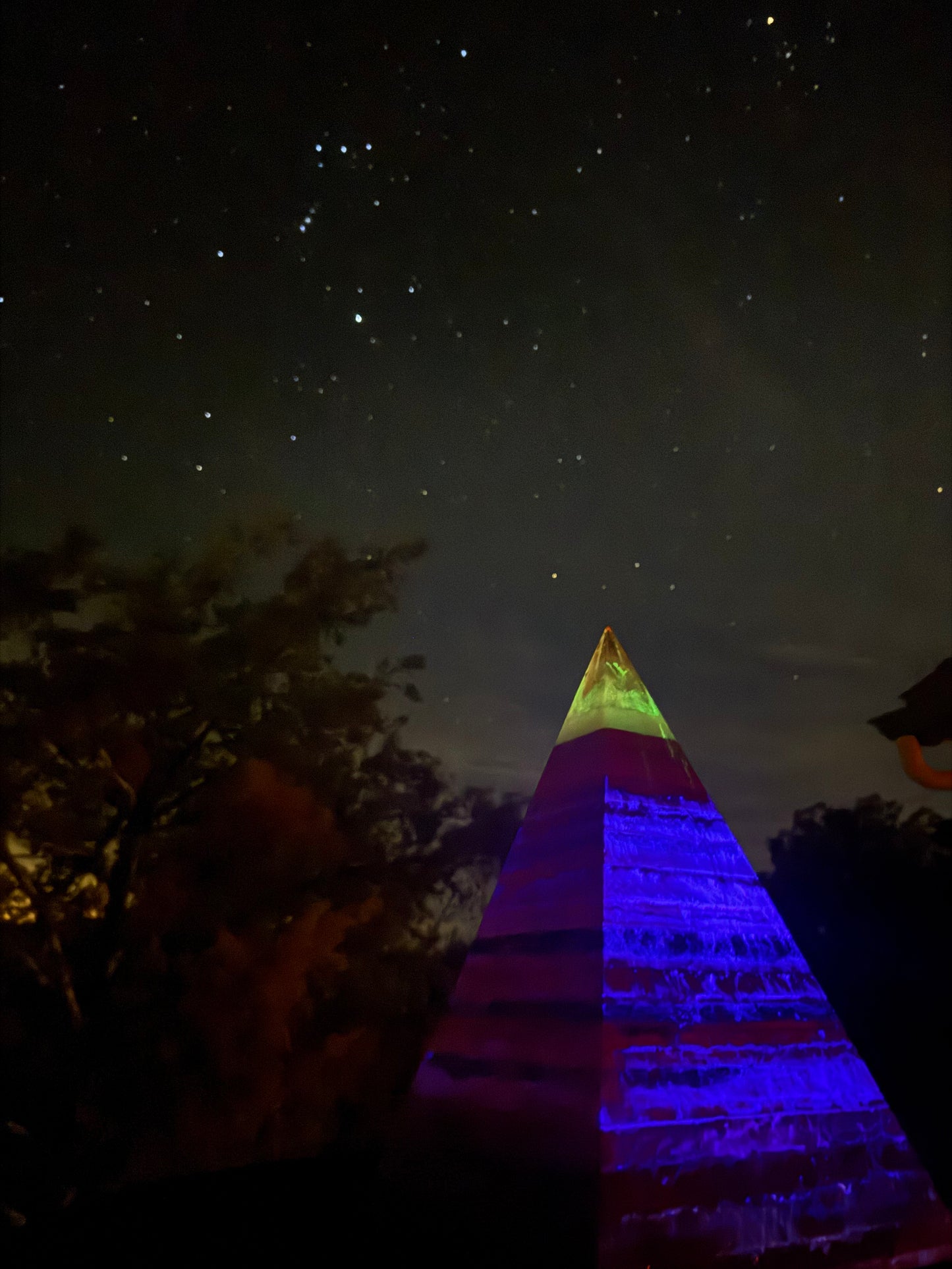 Pink GLOWING 72 Degree XXL 8+ Sided Black Sun Nubian Pyramid