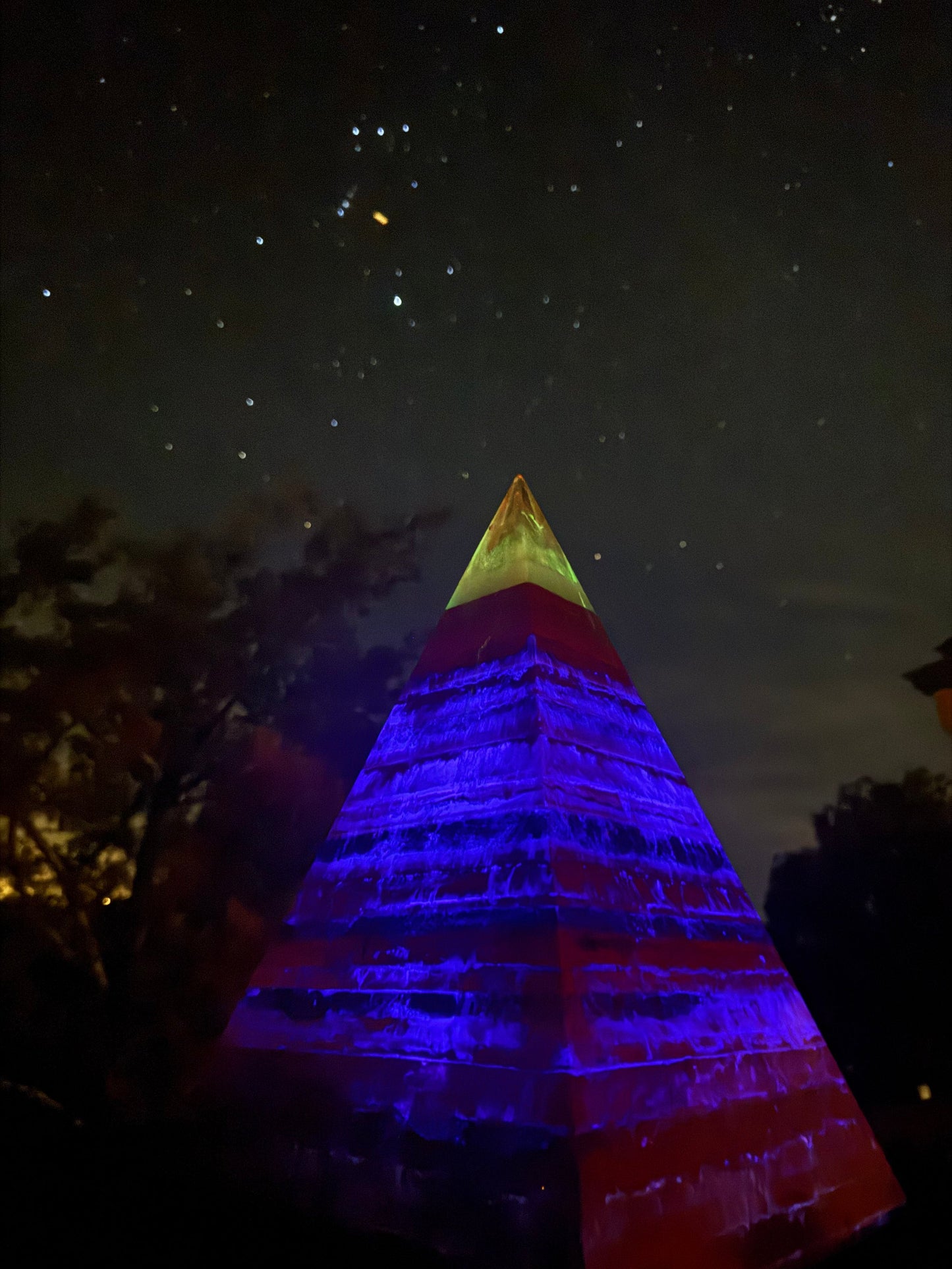 'The Midnight' Black Sun Nubian orgone pyramid, capstone detail