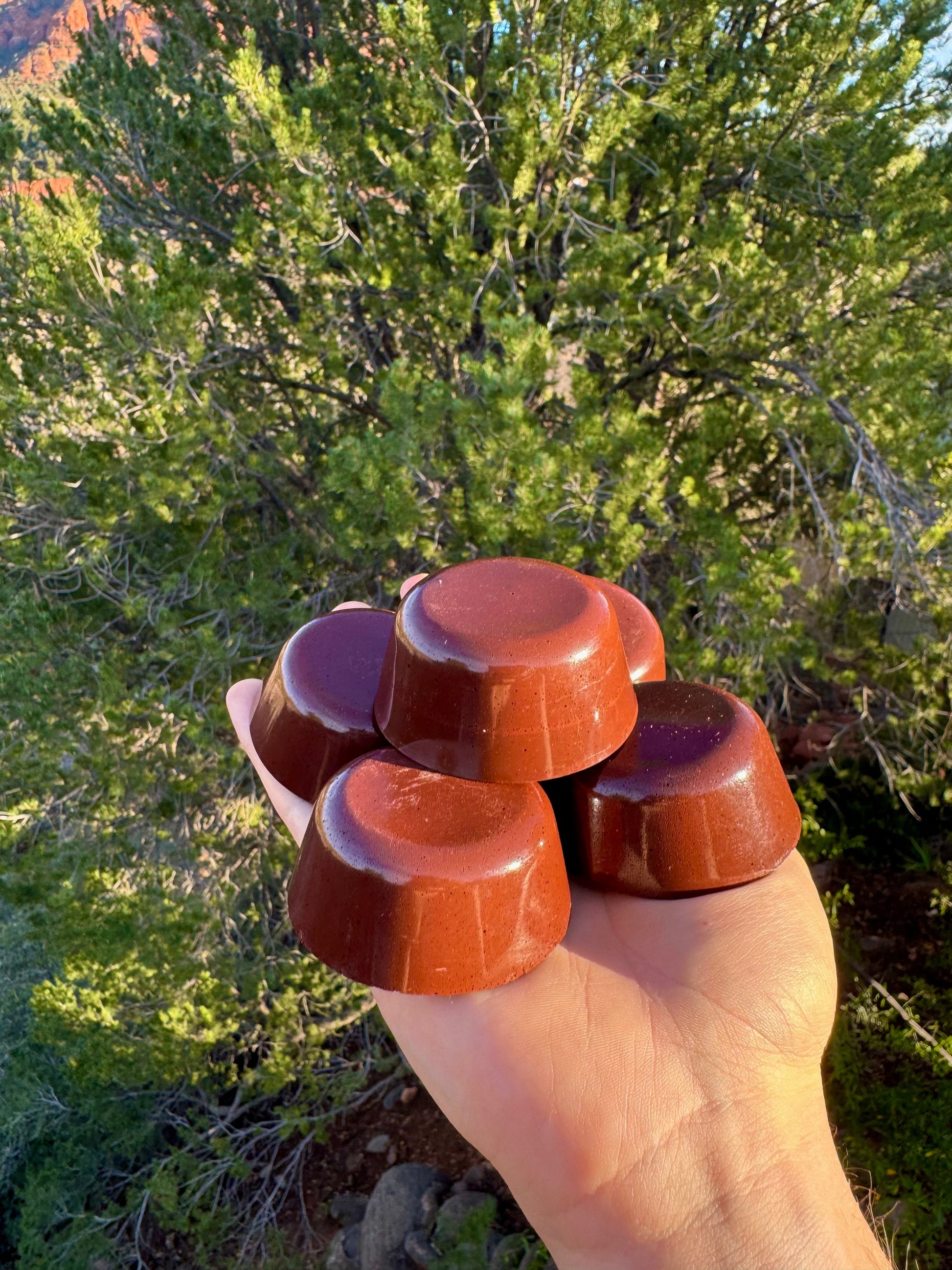 Red Sun orgone towerbusters, close-up view