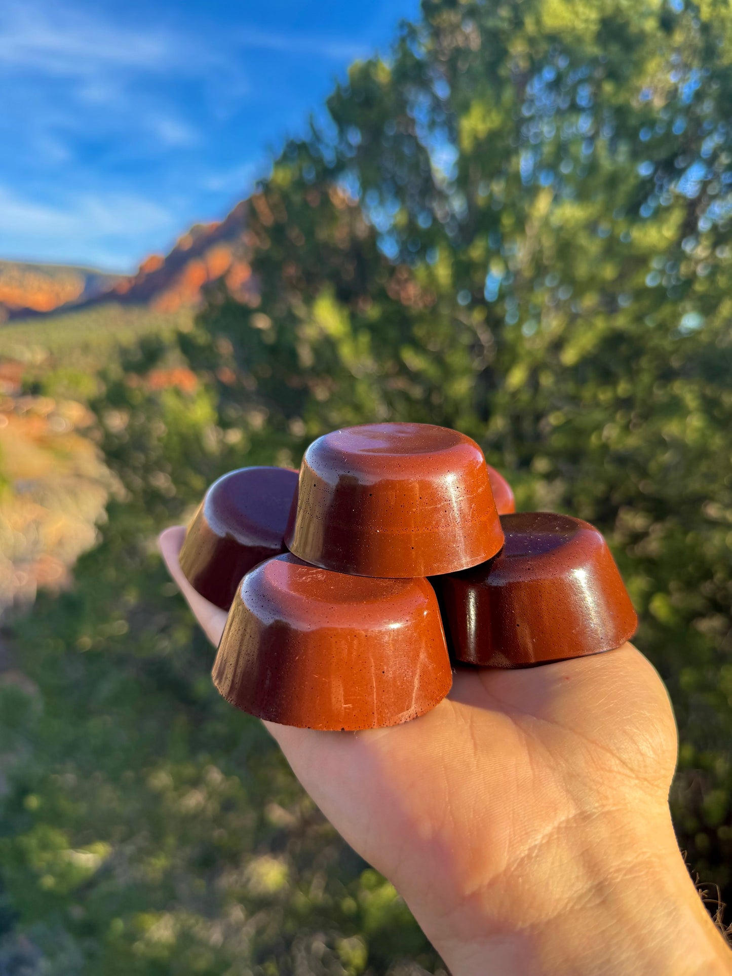Red Sun orgone towerbusters, shown to scale