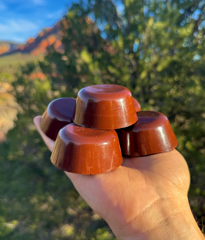 5x pack of high-grade Red Sun orgone towerbusters with hematite and real crystals