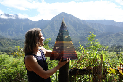 *SOLD* "Black Sun Rainbow" 8+ Sided 76° Nubian Pyramid