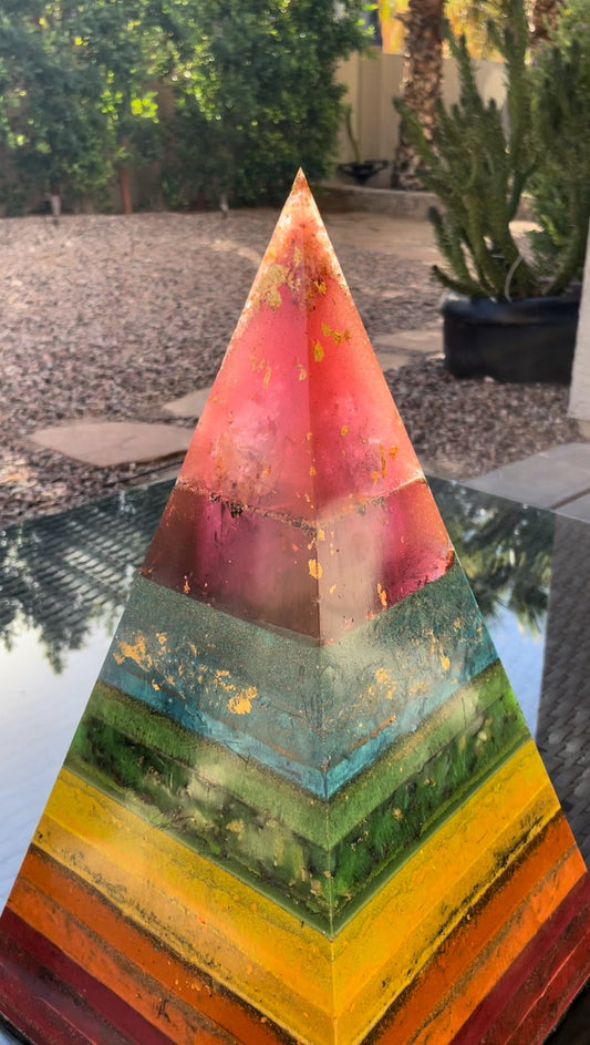 XXL Black Sun Rainbow Custom 8+ Sided 72° Nubian Pyramid