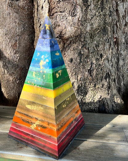 *SOLD* "Black Sun Rainbow" 8+ Sided 76° Nubian Pyramid