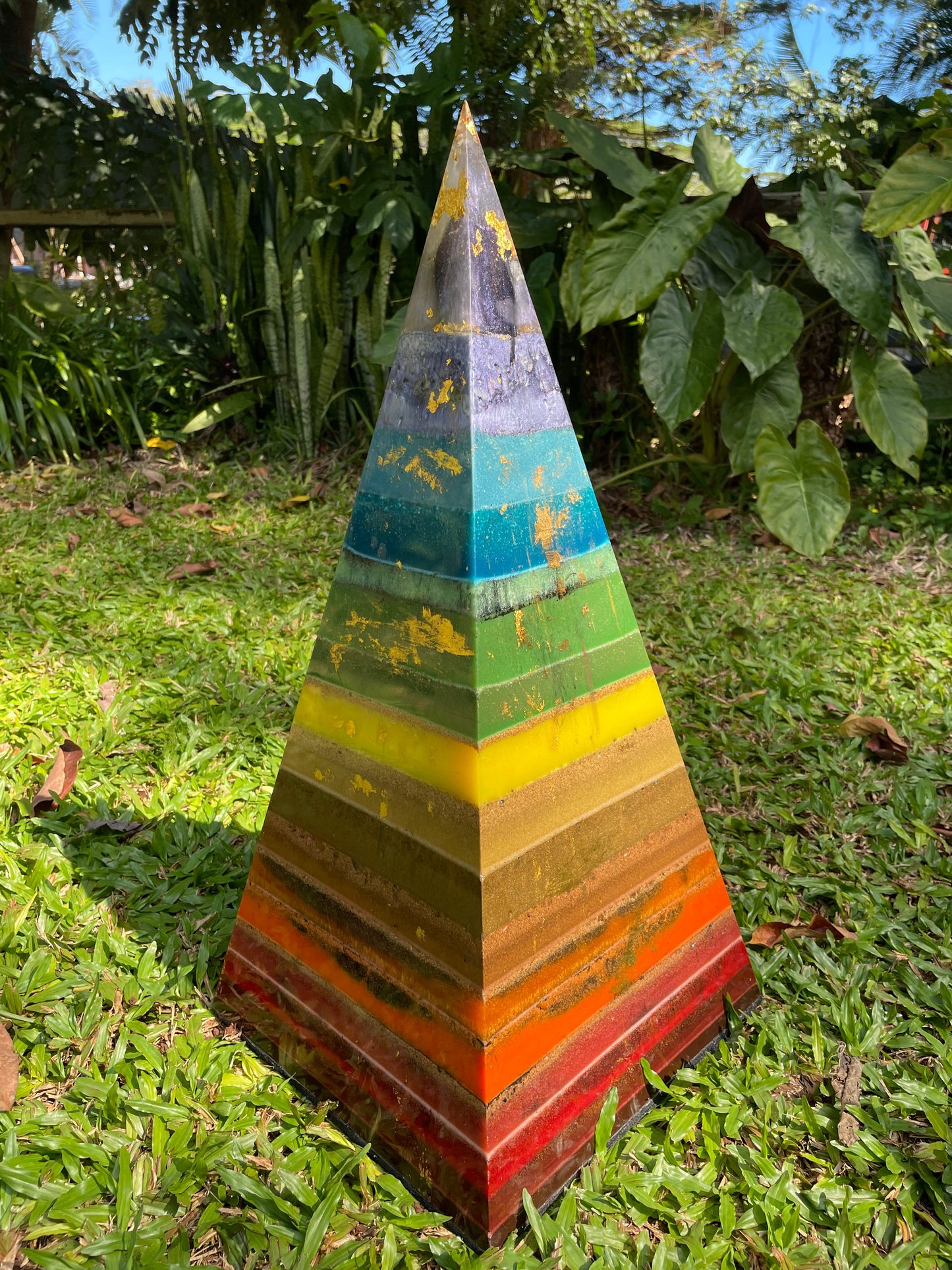 *SOLD* "Black Sun Rainbow" 8+ Sided 76° Nubian Pyramid