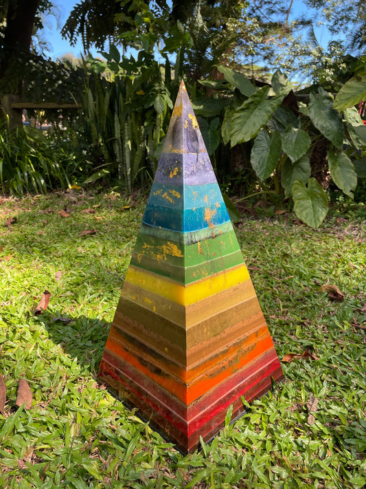 *SOLD* "Black Sun Rainbow" 8+ Sided 76° Nubian Pyramid