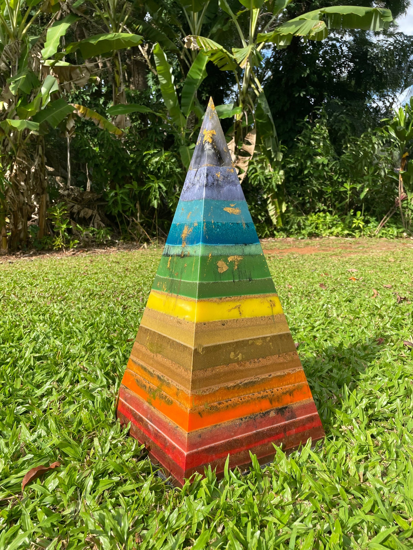 *SOLD* "Black Sun Rainbow" 8+ Sided 76° Nubian Pyramid