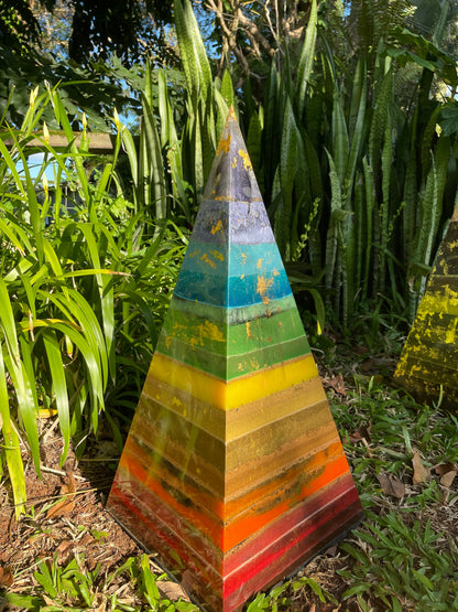 *SOLD* "Black Sun Rainbow" 8+ Sided 76° Nubian Pyramid