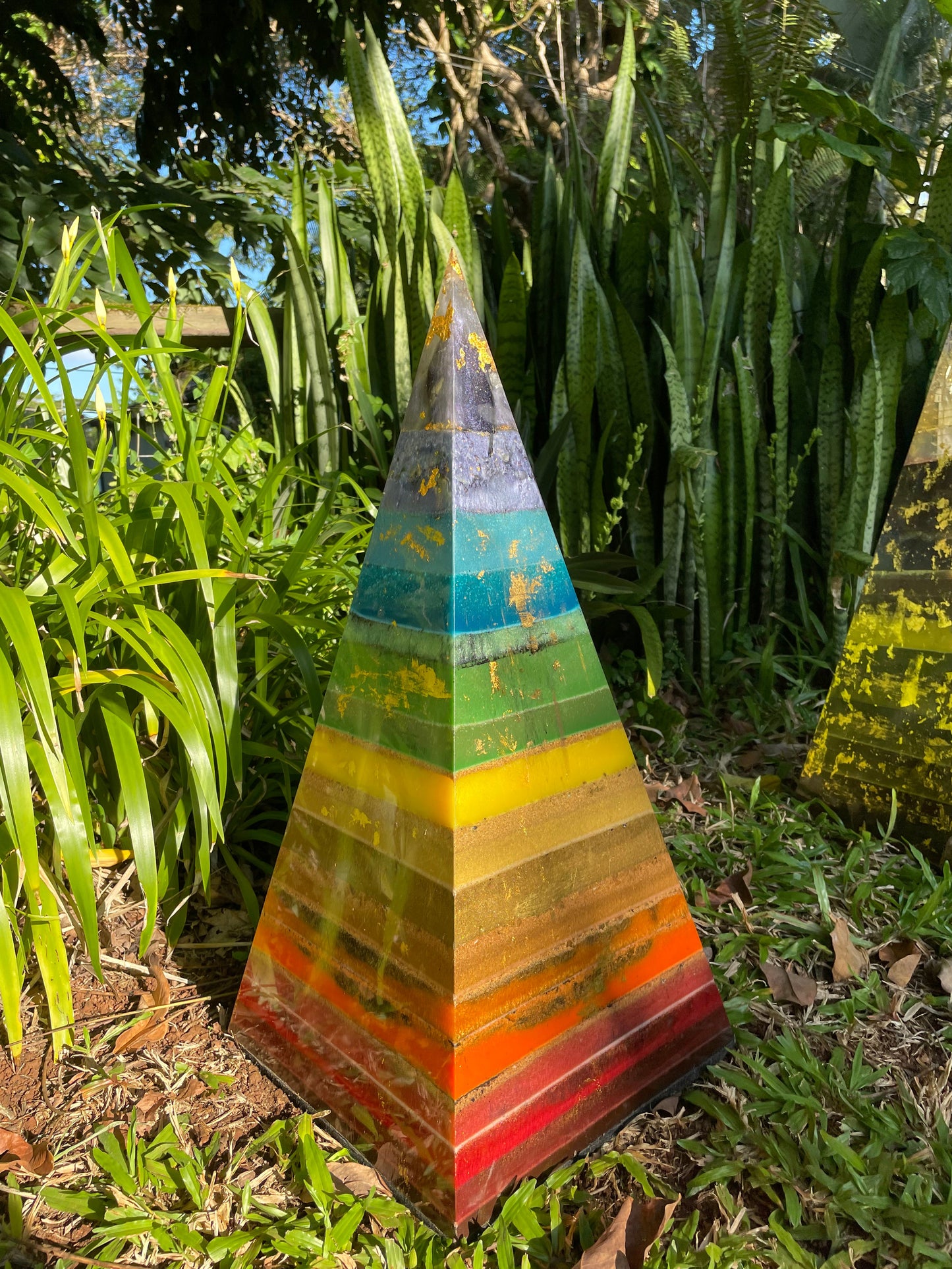 *SOLD* "Black Sun Rainbow" 8+ Sided 76° Nubian Pyramid