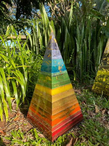*SOLD* "Black Sun Rainbow" 8+ Sided 76° Nubian Pyramid