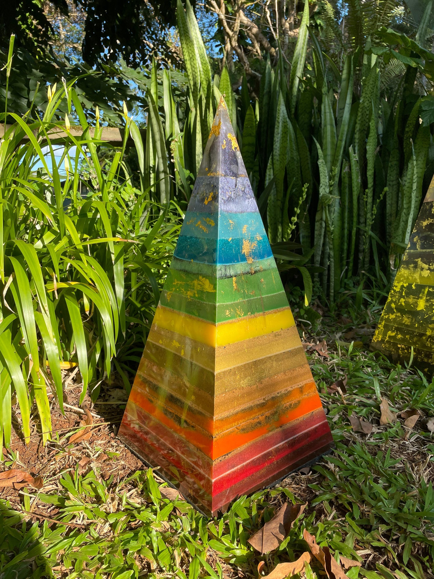 *SOLD* "Black Sun Rainbow" 8+ Sided 76° Nubian Pyramid
