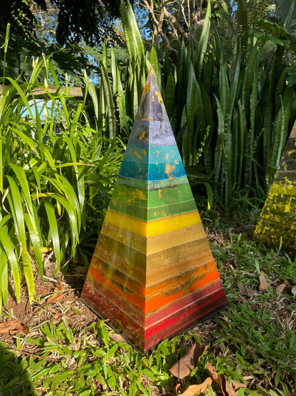 *SOLD* "Black Sun Rainbow" 8+ Sided 76° Nubian Pyramid